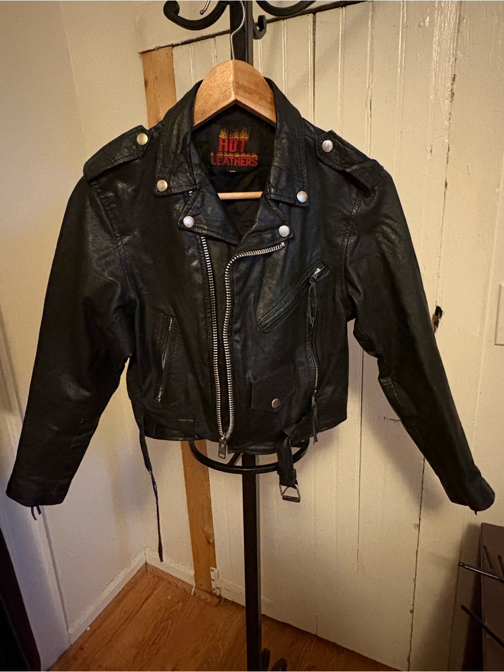 Hot Leathers Kids' Black Leather Biker Jacket